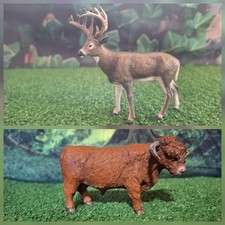 Collecta Tiere Figuren Sammlung Tierfiguren Hirsch Hochlandrind Kuh