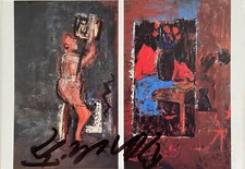 Georg Baselitz signiert Kunst