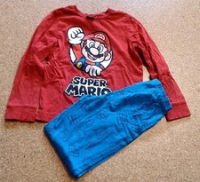 Schlafanzug Junge Gr. 134 Super Mario