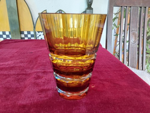 Biedermeier glas vasel - biedermeier,