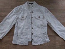 Weiße Jeansjacke ? Gr. 38/40/42 ? Inscene ? Leinen ? Baumwolle 