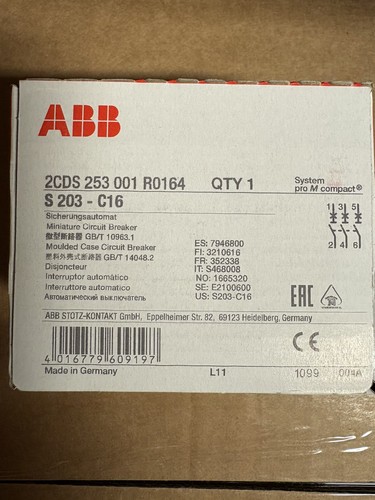 Abb s203 c16 - abb, s203-c16