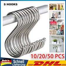 10-50x S-Haken Edelstahl Räucherhaken Metzgerhaken Fleischerhaken Küchenhaken
