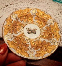 Meissen kleiner Prunkteller 1850 Goldverzierung 1 Wahl Rarität