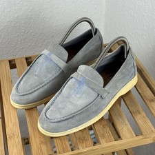 Women's Loro piana Summer Walks Loafers Baby Blue Size 38EU 6UK 8US