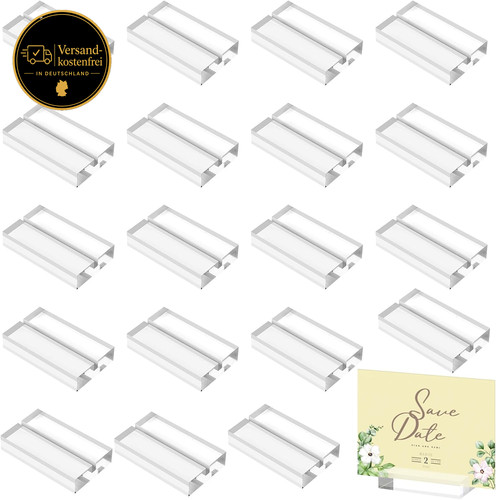 Acryl kartenhalter 20er set - acryl,