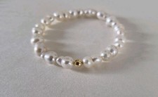 Barockes Perlen Armband Mit 18 Karat Gelbgold Kugel