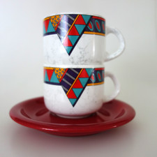 2x Kaffeetasse 1x Untertasse - Wächtersbach Indian Summer Life Style