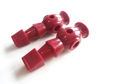 2 x Kicker Tischfußball Spieler Figuren Kicker Figur ROT für Ø 13mm Stangen