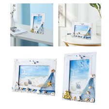 Fotorahmen, , Tischdekoration, Vintage-Stil, Muschel, 6 Zoll,