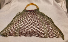 DDR Netz, Einkaufsnetz, Gummigriffe , grün, rot, weiß, robust, Länge ges. 42cm