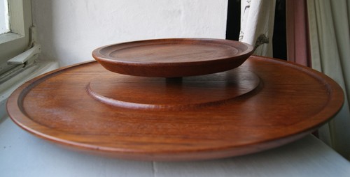 Teak tablett drehteller - teak, 2