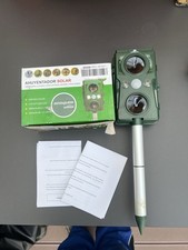 Ultraschall Solar Tiervertreiber Tierabwehr Katzenschreck Hunde Füchse mit Blitz