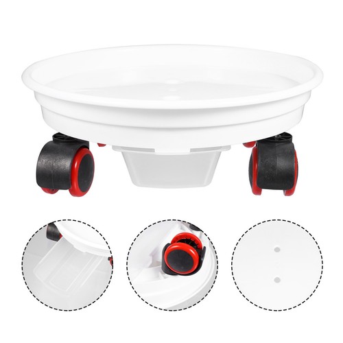 White flowerpot base tray with - white,