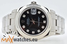 Rolex Oyster Pearlmaster 18k White Gold Factory Diamond Dial 81209 34mm LC100
