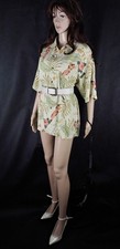 100% Seide Damen Kleid Mens Hemd Silk Dress Tommy Bahama Hula Girl Cocktail Gr M