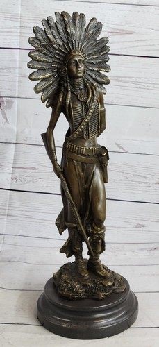 Indianer chief messingskulptur - chief,