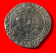 Henry VIII Hammered Groat Facing Portrait Tower 1544-47 Coin WRL Westair