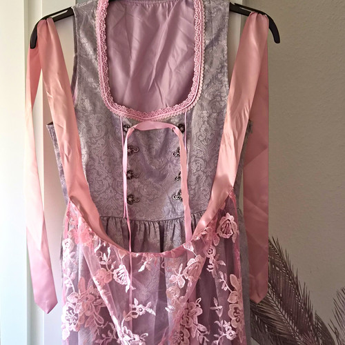 Damen dirndl grau rosa - gr., s