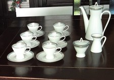 Rosenthal,Service  Gala Blau+Goldrand  Kanne, Tassen,Teller ,Vintage