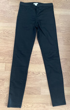 H&M Skinny Glanzhose Gr. 34  Fb. Schwarz  Super !!