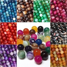 Achat Perlen Rund Edelsteine 4/6/8 mm Matt / Poliert Schmucksteine Naturstein