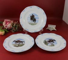 Rosenthal Monbijou - 3 St. Kuchenteller 17 cm Reitsport Pferdesport Pferd Reiter