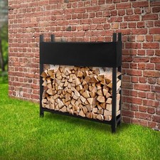 Feuerholzregal mit Abdeckung