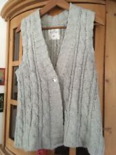 Kuschelig warm H&M Strick- Weste Zopfmuster Lambswool Polyacryl Angora