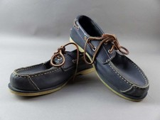 Timberland Damen Halbschuhe blau Gr. 38 UK 5 Leder Slipper Bootschuhe (W)