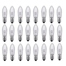 24 Stück E10 8-55V LED Topkerzen Riffelkerzen Spitzkerzen Ersatz Lichterkette