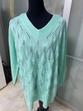 Damen Pullover Größe 52 ,Farbe:Seladon, Obermaterial:Polyacryl.Waschen 40 Grad.