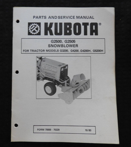 Kubota g2500 g2505 schnee - kubota,
