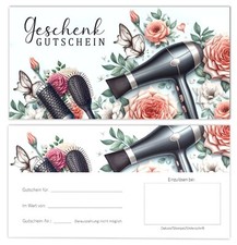 Geschenkgutscheine Gutscheine Friseursalon Friseur Coiffeur Hairstylist Vintage