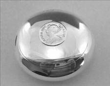 SILBER QUETSCHDOSE, TABAKDOSE