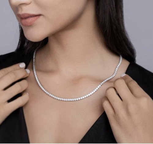 Moissanite tennis kette 45cm - tennis,