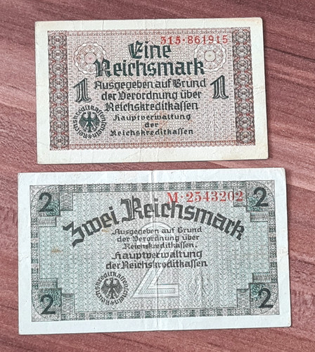 Banknoten eine reichsmark - , /