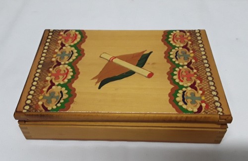 Zigarettenspender holz vintage - zigarettenspender,