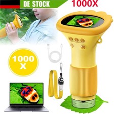 Mini Mikroskop für Kinder Taschenmikroskop mit 8 LEDs 1000X Digitales Mikroskop*