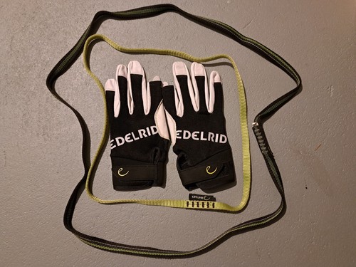 Edelrid handschuhe leder l - leder, gr.