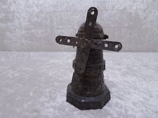 8zVAth - Antike Metall Spardose Windmühle versilbert - Vintage um 1900 - 14 cm