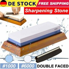 Schleifstein Set für Messer Abziehstein Wetzstein 1000/6000 Messerschärfer Profi