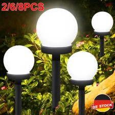 2-8 Stk.Solar Gartenleuchte Kugel Set LED Solarleuchte Solar Kugel Außen Garten