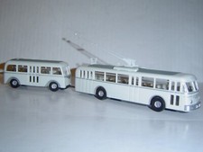Oberleitungsbus O-Bus Trolleybus Henschel wie Solinger mit Anhänger 1:87 H0