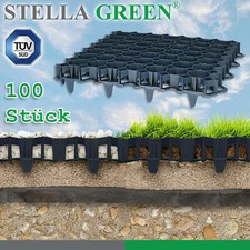 100x Rasengitter 50x50x4cm schwarz Rasenplatte Gehwegplatte Rasenwabe Bodenwabe