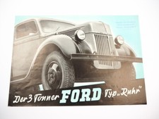 Ford Typ Ruhr 52 PS LKW Pritschenwagen Kipper 3 Tonner Prospekt 1949