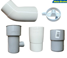 Marley Dachrinnensystem DN 75 Rohrbogen Bogen Muffe Regensammler Kunststoff