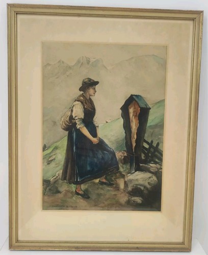 Aquarell gebet wegkreuz - aquarell, am