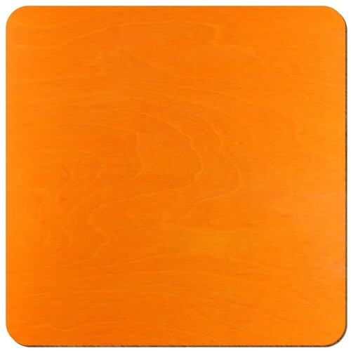 Holz quadrat orange beidseitig - quadrat,