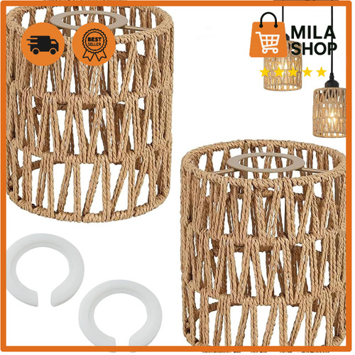 Boho rattan lampenschirm - boho,